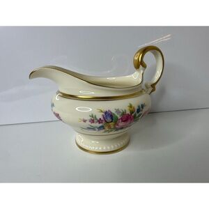 Castleton China Rose Floral Cream and Gold Teapot